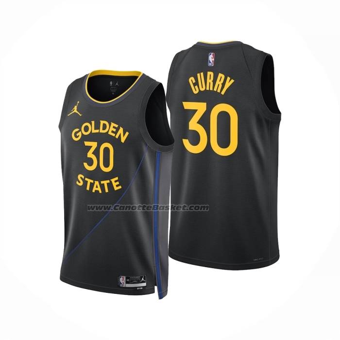 Maglia Bambino Golden State Warriors Stephen Curry No 30 Statement 2024-25 Nero